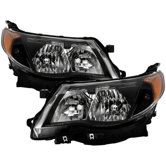 Spyder® - Driver and Passenger Side Black Euro Headlights