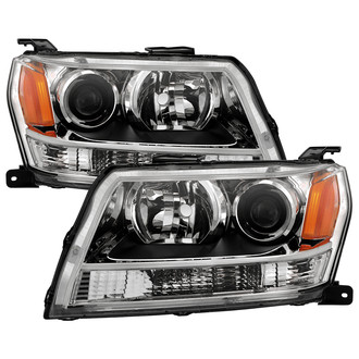 Spyder® - Driver and Passenger Side Black/Chrome Factory Style Projector Headlights