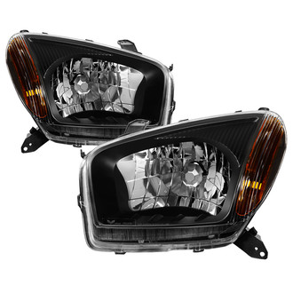 Spyder® - Driver and Passenger Side Black Euro Headlights
