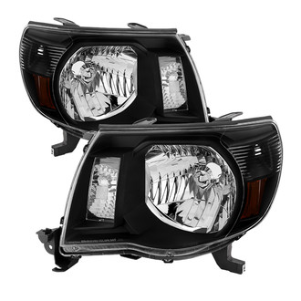 Spyder® - Driver and Passenger Side Black Euro Headlights