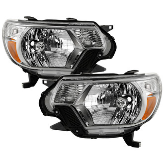 Spyder® - Driver and Passenger Side Chrome Factory Style Headlights