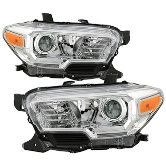 Spyder® - Driver and Passenger Side Chrome Factory Style Projector Headlights
