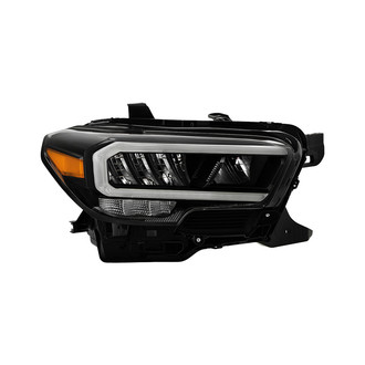Spyder® - Passenger Side Black Factory Style LED Headlight with Switchback DRL