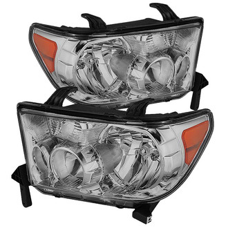 Spyder® - Driver and Passenger Side Chrome Factory Style Headlights
