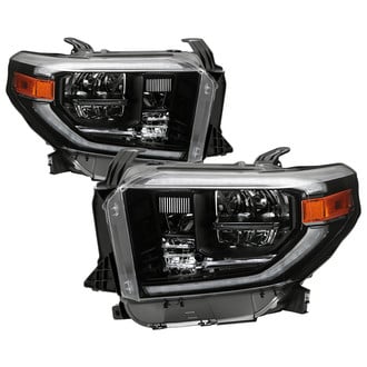Spyder® - Driver and Passenger Side Black LED Headlights with DRL