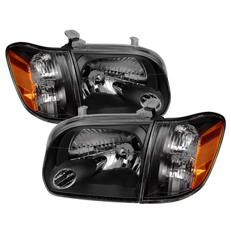 Spyder® - Driver and Passenger Side Black Euro Headlights