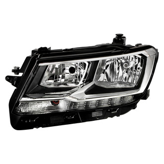 Spyder® - Driver Side Black Factory Style Headlight with LED DRL