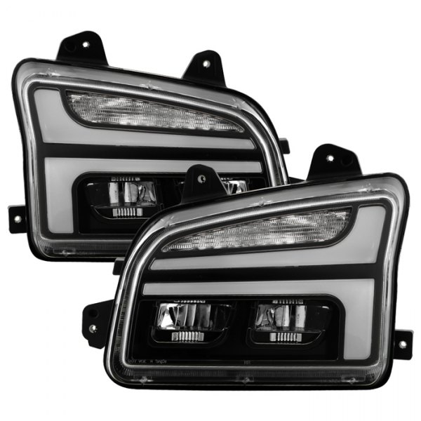 Spyder® - Black Swithback DRL Bar Projector LED Headlights