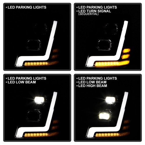 Spyder® P6VVNL04LBK - Driver and Passenger Side Black DRL Bar