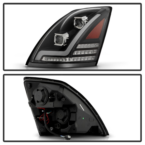 Spyder® P6VVNL04LBK - Driver and Passenger Side Black DRL Bar