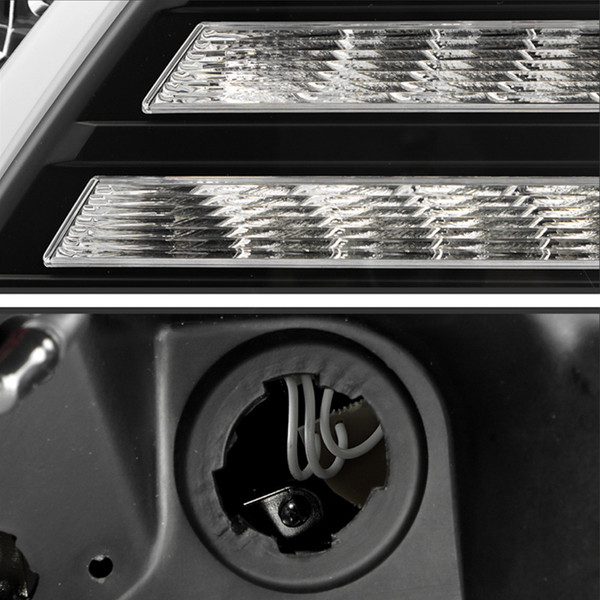 Spyder® P6VVNL04LBK - Driver and Passenger Side Black DRL Bar