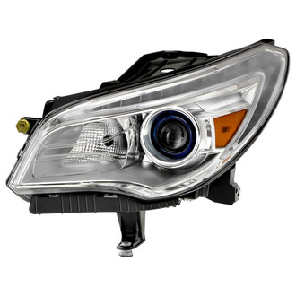 Spyder® - Driver Side Chrome Factory Style Projector Headlight with LED DRL