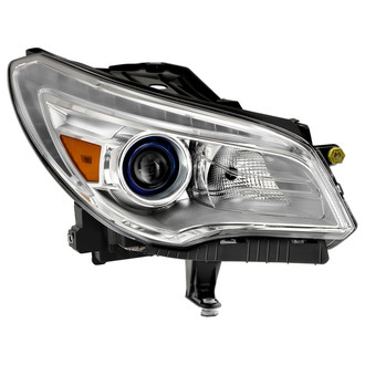 Spyder® - Passenger Side Chrome Factory Style Projector Headlight with LED DRL