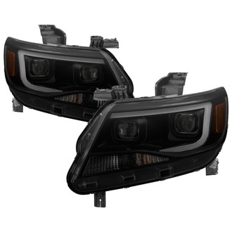 Spyder® - Driver and Passenger Side Black/Smoke Light Tube Projector Headlights