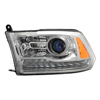 Spyder® - Driver Side Chrome Factory Style Projector Headlight with LED DRL and Turn Signal