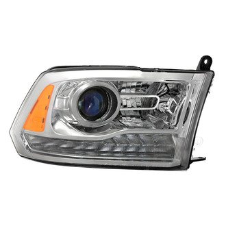 Spyder® - Passenger Side Chrome Factory Style Projector Headlight with LED DRL and Turn Signal