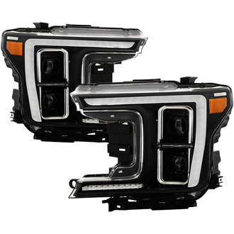 Spyder® - Driver and Passenger Side Black Light Tube LED Headlights