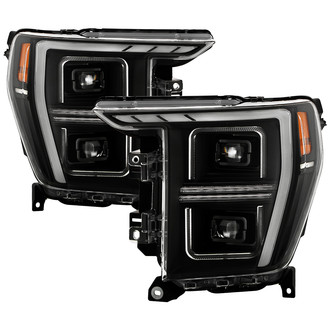 Spyder® - Driver and Passenger Side Black DRL Bar Projector LED Headlights