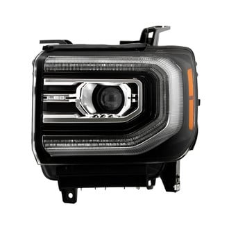 Spyder® - Driver Side Black Factory Style Projector LED Headlight with DRL