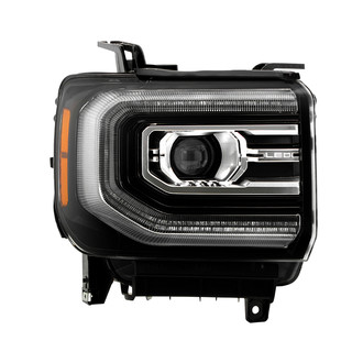 Spyder® - Passenger Side Black Factory Style Projector LED Headlight with DRL