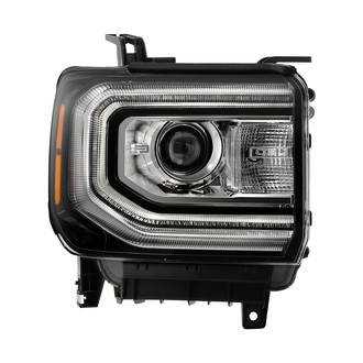 Spyder® - Passenger Side Black Factory Style Projector Headlight with LED DRL