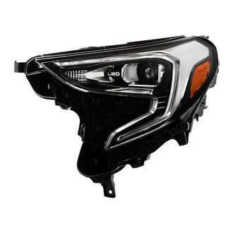 Spyder® - Driver Side Black Factory Style Projector Headlight with LED DRL