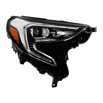 Spyder® - Passenger Side Black Factory Style Projector Headlight with LED DRL