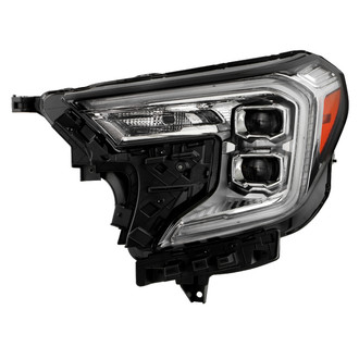 Spyder® - Driver Side Chrome Factory Style Projector LED Headlight with DRL