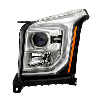 Spyder® - Driver Side Chrome Factory Style Projector Headlight with LED DRL