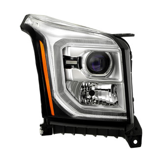 Spyder® - Passenger Side Chrome Factory Style Projector Headlight with LED DRL