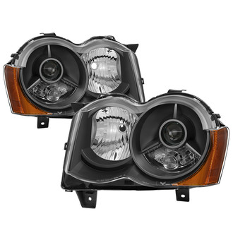 Spyder® - Driver and Passenger Side Black Projector Headlights