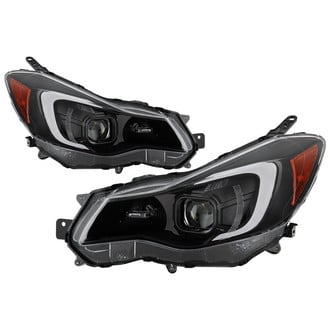 Spyder® - Driver and Passenger Side Black LED Light Tube Projector Headlights