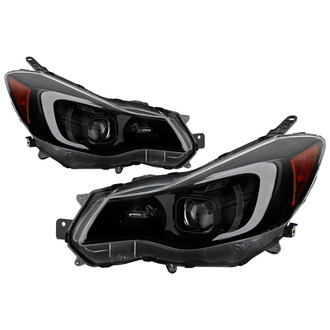 Spyder® - Driver and Passenger Side Black/Smoke LED Light Tube Projector Headlights