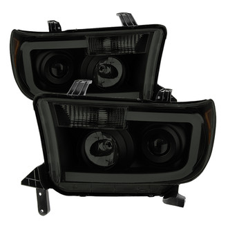 Spyder® - Driver and Passenger Side Black/Smoke LED Light Tube Projector Headlights