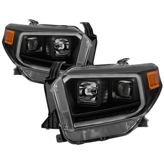 Spyder® - Driver and Passenger Side Black/Smoke LED Light Tube Projector Headlights