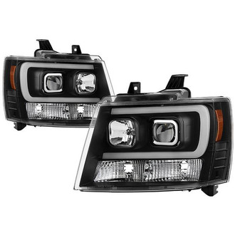 Spyder® - Signature Series Driver and Passenger Side Black Switchback LED Light Tube Projector Headlights