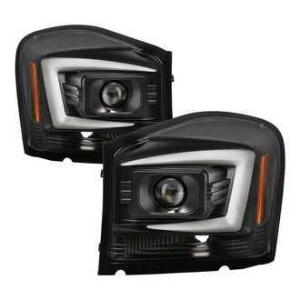 Spyder® - Signature Series Driver and Passenger Side Black LED DRL Bar Projector Headlights