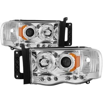 Spyder® - Signature Series Driver and Passenger Side Chrome Halo Projector Headlights with Parking LEDs