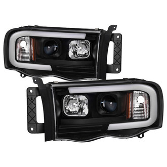 Spyder® - Signature Series Driver and Passenger Side Black LED DRL Bar Projector Headlights