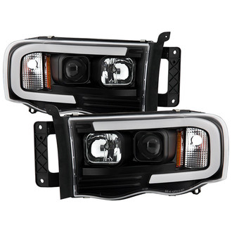 Spyder® - Platinum Series Driver and Passenger Side Black Light Tube Projector LED Headlights