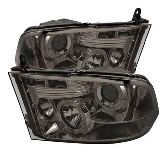 Spyder® - Signature Series Driver and Passenger Side Chrome/Smoke LED Halo Projector Headlights