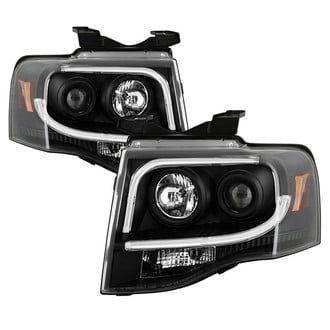 Spyder® - Signature Series Driver and Passenger Side Black LED DRL Bar Projector Headlights