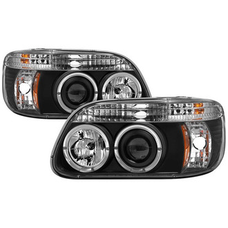 Spyder® - Signature Series Driver and Passenger Side Black LED Halo Projector Headlights
