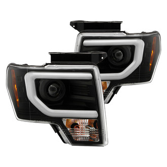Spyder® - Signature Series Driver and Passenger Side Black LED DRL Bar Projector Headlights