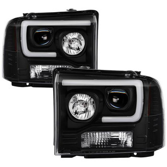 Spyder® - Signature Series Driver and Passenger Side Black LED DRL Bar Projector Headlights