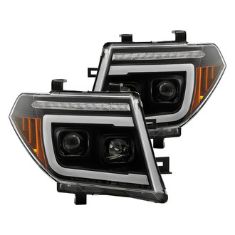 Spyder® - Signature Series Driver and Passenger Side Black Headlights with LED Sequential Turn Signal