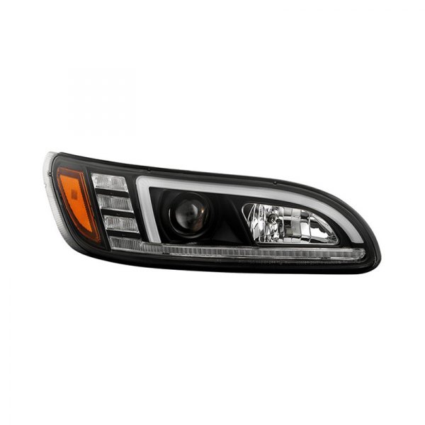 Spyder® - Passenger Side Black Light Tube Projector Headlight with Sequential LED Turn Signal