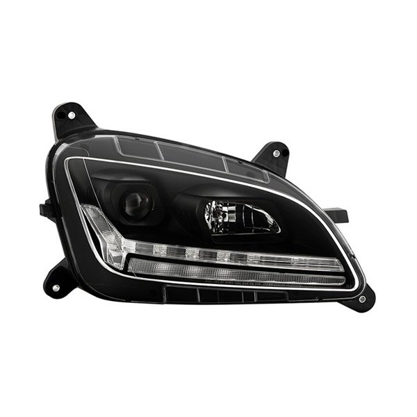 Spyder® - Passenger Side Black Light Tube Projector Headlight with Parking LEDs and Sequential Turn Signal