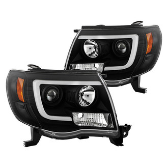 Spyder® - Platinum Series Driver and Passenger Side Black Light Tube Projector LED Headlights