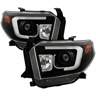 Spyder® - Signature Series Driver and Passenger Side Black LED Light Tube Projector Headlights